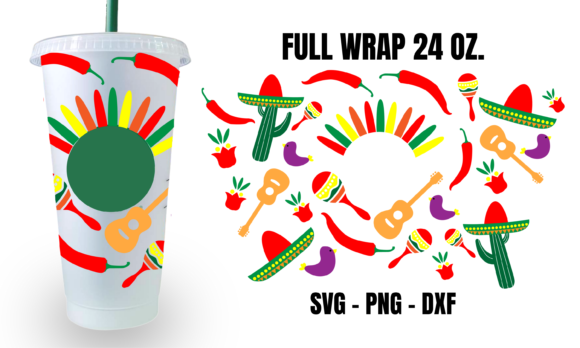 Cinco De Mayo Starbucks Cup Wrap Svg: Graphics and Crafts