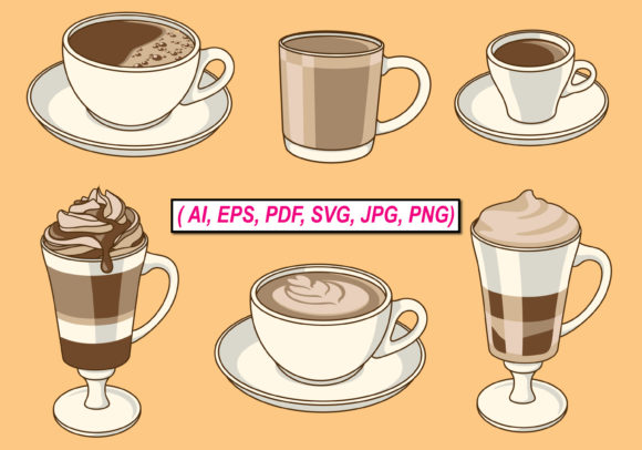 Coffee Cup Vector SVG Illustration Graphics