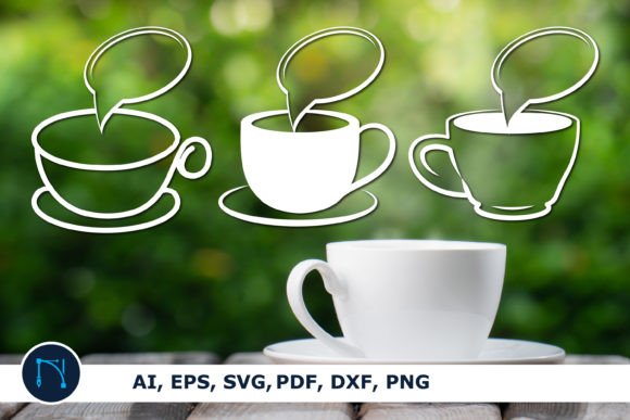 Cricut Cute Coffee Cup Layer SVG Bundle: Graphics for Crafts