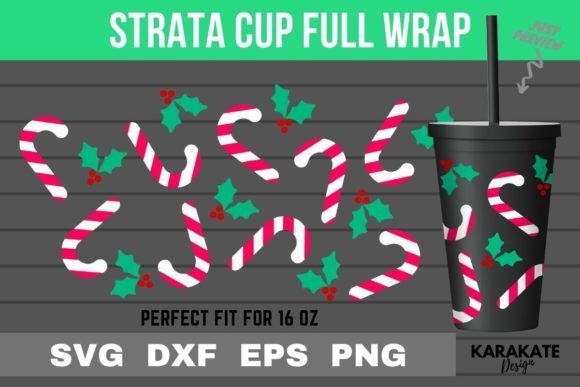 Cute Xmas, 16 Oz Strata Cup Wrap SVG