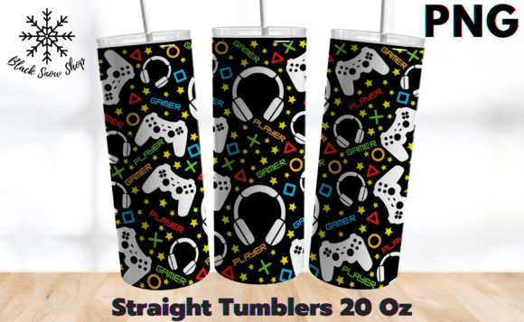 Gamer Headphone Tumbler Wrap Svg