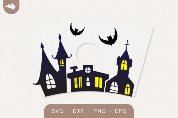 Haunted Mansion Cup Wrap Svg: Graphics and Crafts for Halloween Marketing
