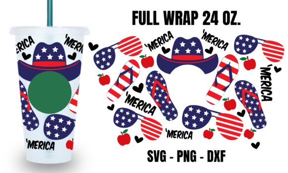 Merica Starbucks Cup Wrap Svg: Graphics and Crafts