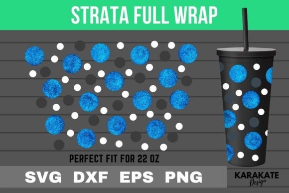 Polka Dot Strata Cup Wrap SVG: Graphics for Crafts