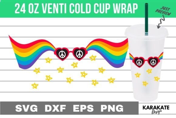 Pride Look SVG Cup Wrap: Graphics for Crafts & Branding