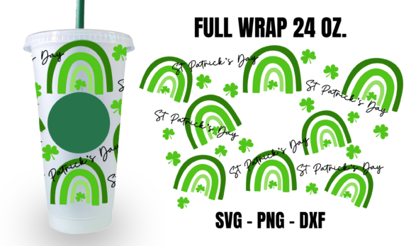 St Patricks Day Starbucks Cup Wrap Svg Graphics