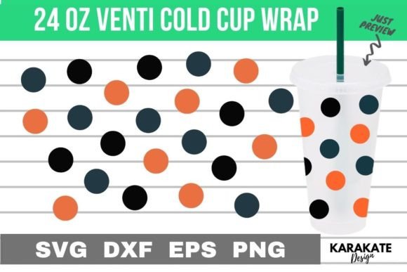 The Dots – 24 Oz Venti Cup Wrap SVG: Graphics for Crafts & Content