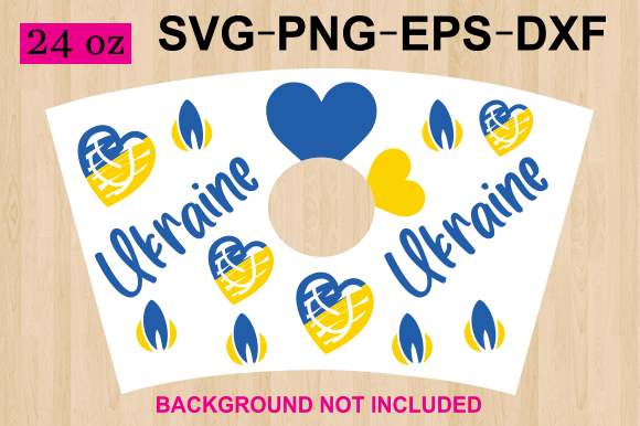 Ukrsine Starbucks Cup Wrap SVG: Graphics for Crafts & Content