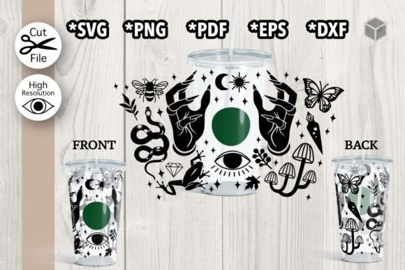 Witchy Cup Wrap SVG: Graphics for Real Crafting & Graphic Templates